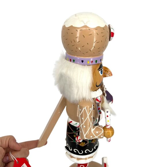 Kurt S. Adler Gingerbread 16" Nutcracker Candy Cane Gingerbread Details NIB - Picture 9 of 15